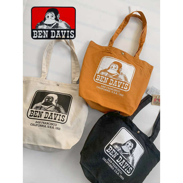 tote bag tote bag ผู้ชาย แบรนด์แฟชั่นของสหรัฐอเมริกา BEN DAVIS กระเป๋าสะพายไหล่ retro commuter niche