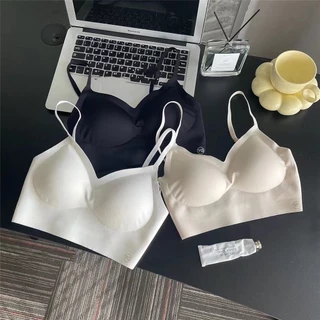🔥จัดส่งตอนนี้🔥sexy bra ชุดชั้นในไร้สาย เว้าหลัง U บราดันทรง เก็บทรงสวย คล้องคอ ไร้ขอบ เซ็กซี่