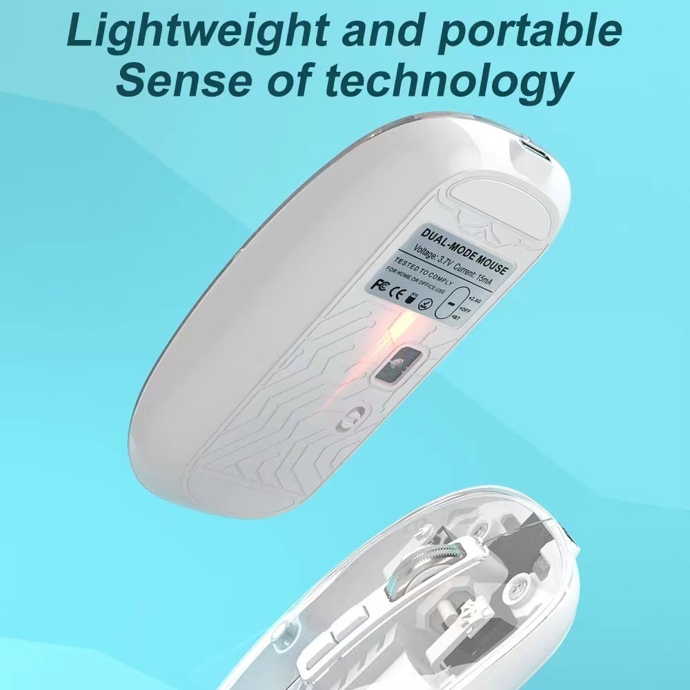 เมาส์ไร้สายบลูทูธโปร่งใส เมาส์ไร้เสียงคลิก เมาส์ไอแพด wireless ชาร์จแบตได้ สําหรับ iPad แล็ปท็อป โทรศัพท์ Android ราคา ถูกที่สุด ดีลบีเคเค แกลเลอรีภาพที่ 7