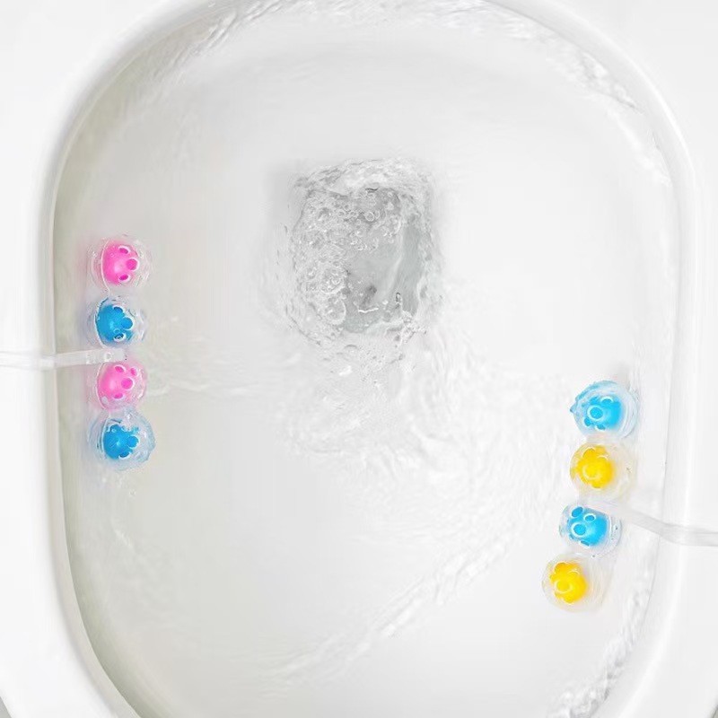 4-in-1ลูกบอลดับกลิ่นชักโครกแบบแขวน  ต้านเชื้อแบคทีเรียและระงับกลิ่น พร้อมกลิ่นหอมยาวนาน - รูปที่ 7