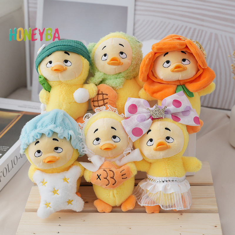 <Honeyba>การ์ตูนKawaii Mini Upsetduckตุ๊กตาตุ๊กตาของเล่นพวงกุญแจCreativeจี้น่ารักตุ๊กตากระเป๋าตกแต่งเด็กของขวัญNice