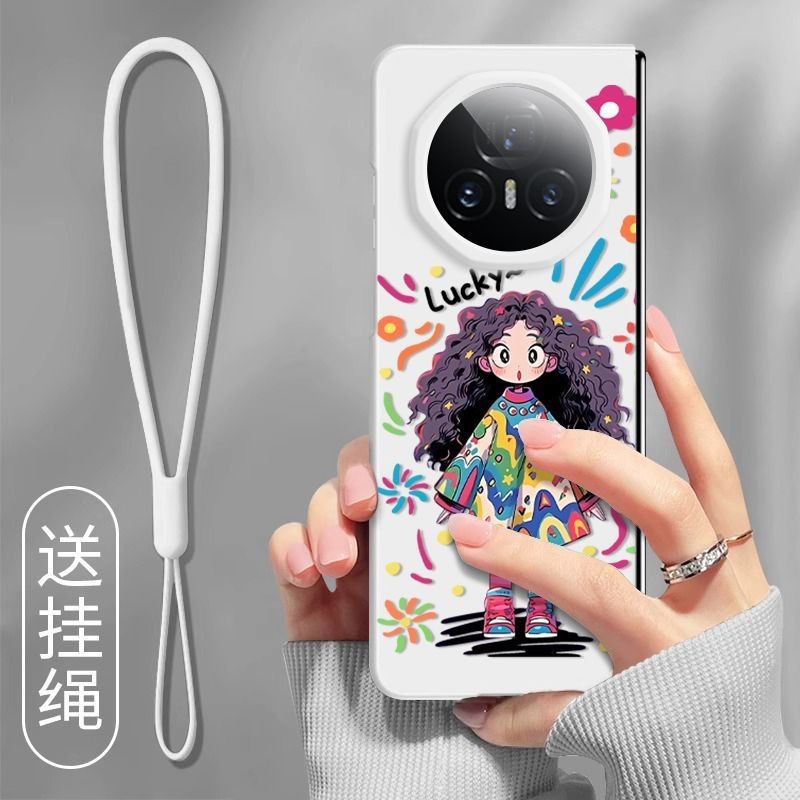 Graffiti สาวผิว Texture Matte PC สําหรับ OPPO ค้นหา N3 OPPO ค้นหา N2 สําหรับ Honor Magic V3 5G Honor