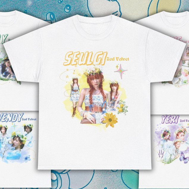 ใหม่ เสื้อยืดคอสมิก Seulgi กํามะหยี่สีแดง Seulgi Kpop เสื้อยืด, สินค้า Reveluv, Kang Seulgi Redvelve