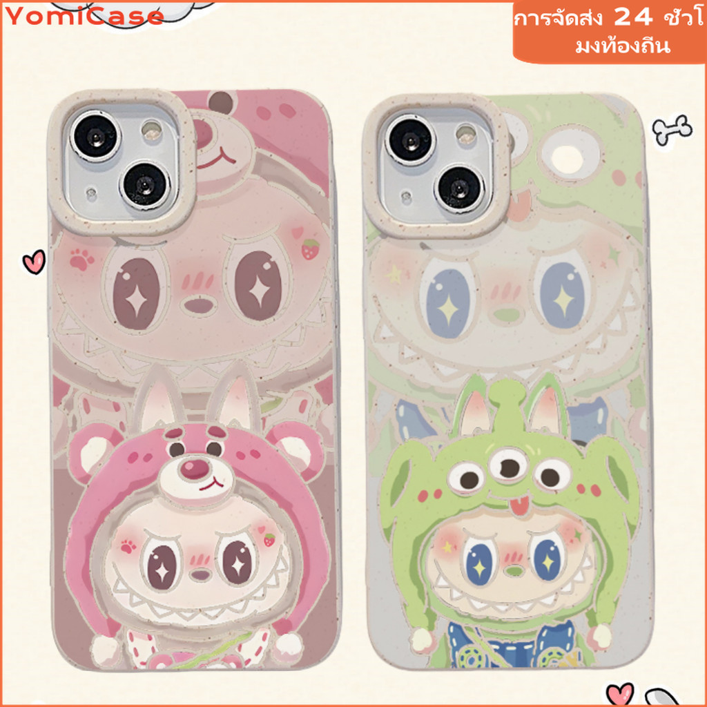 เคส labb Popmart เคสไอโฟน11 เคสคู่ iPhone 15 14 13 12 11 Pro Max XS XR 6 7 8Plus SE 15Plus 12mini เค