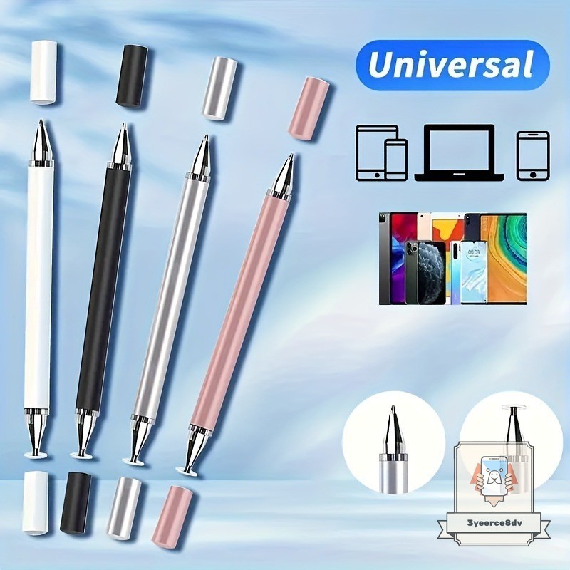 Layar 2-in-1 Disc Stylus ปากกาแม่เหล็กสําหรับ IPhone/iPad Pro/Mini/Air/Android/Microsoft/Tab พื้นผิว