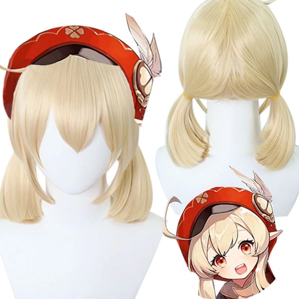 klee wig Genshin Impac klee cosplay wig Anime wig