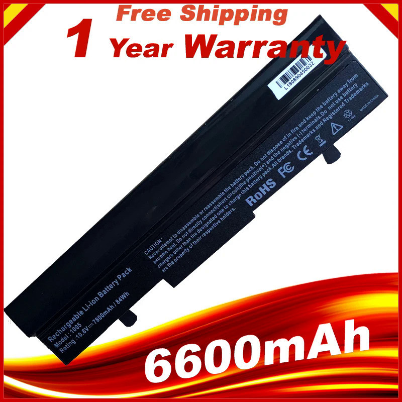 6600mAh 9 cells  แล็ปท็อป Battery for Asus Eee PC 1001PX 1001HA 1005P 1001PQ 1005 1005HA AL31-1005 A