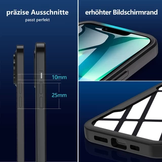 360 Full Body Case สําหรับ IPhone 15 14 13 12 11 Pro MAX 14 7 8 Plus XS MAX XR SE ฝาครอบโปร่งใสทนทานในตัวป้องกันหน้าจอ