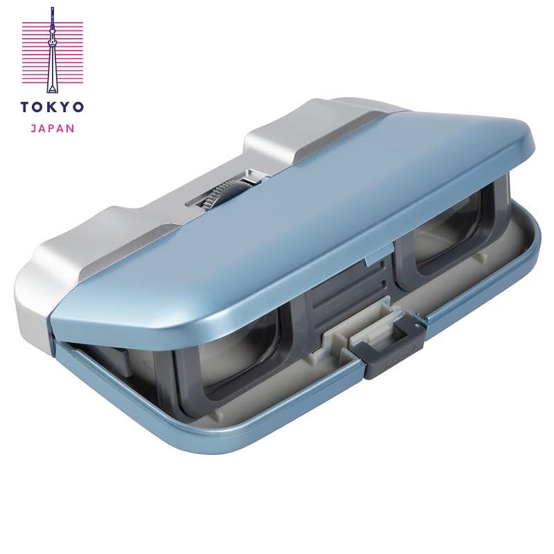 [From Japan]Slim Foldable Opera Glasses 3×25 - Kenko Pliant Blue/Silver/Pink