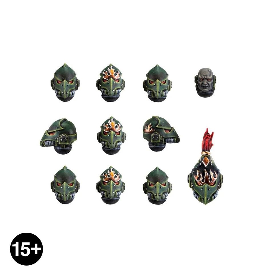 H769 SALAMANDERS MKVI HEADS เรซิ่น Miniatures แผ่นโมเดล