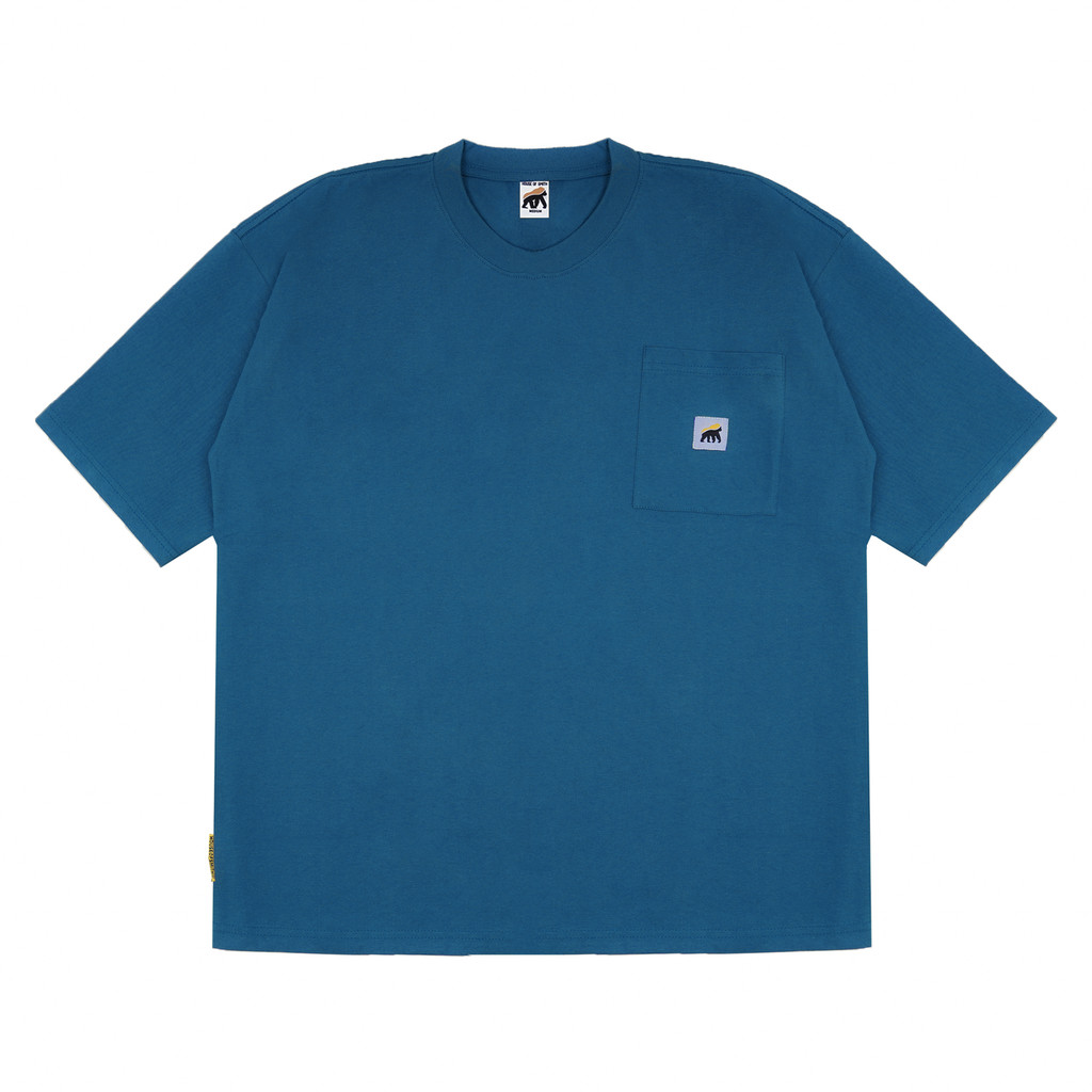 House of Smith Kaos Boxy Men - Pocket Moon Blue Boxy Heavyweights TShirt 16S - เสื้อยืด Boxy