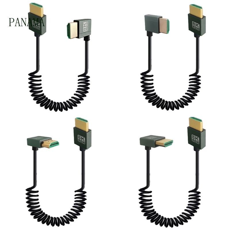 Nama 8K สั้น HDMI เข้ากันได้กับสายขดที่รองรับ HDMI 48Gbps ความเร็วที่รวดเร็วชายกับชาย 8K HDMI เข้ากันได้กับ 2 1 รองรับ