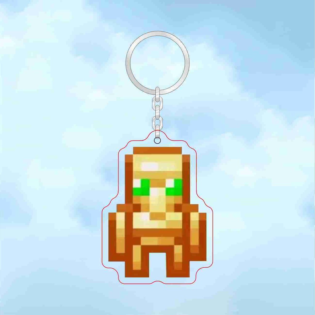 [จี้] Minecraft เกม Merchandise Minecraft พวงกุญแจ Void Immortal Totem End Shadow Creeper-Pendant CW