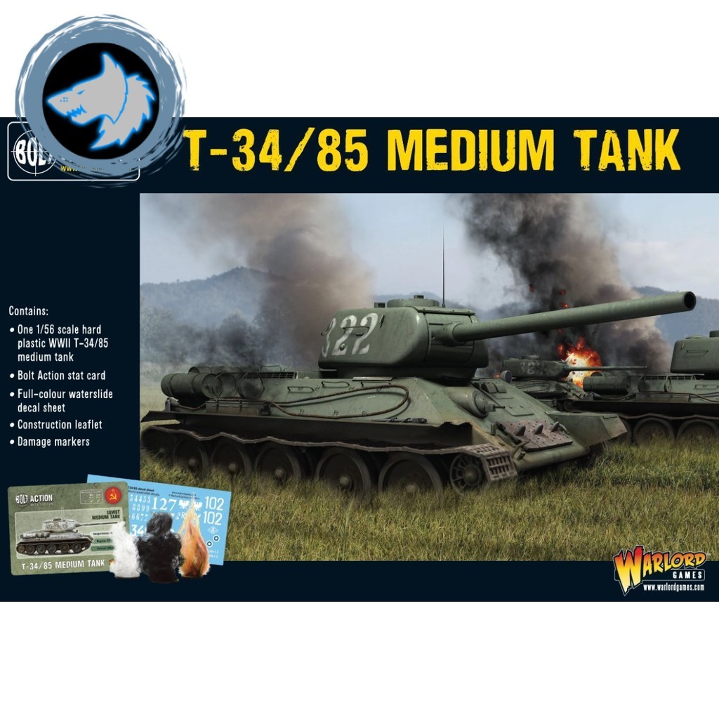 [พร้อมส่ง] WARLORD GAMES : BOLT ACTION: T-34/85 Medium Tank (Plastic) โมเดลรถถังจำลอง