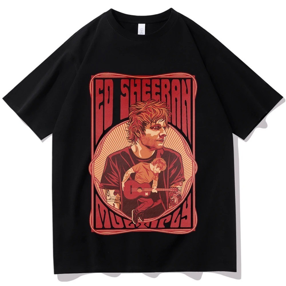 ใหม่ 2024 Ed Sheeran เสื้อ Ed Sheeran Merch Ed Sheeran พัดลมเพลงคนรัก Unisex O-คอเสื้อแขนสั้น