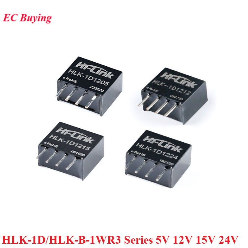 โมดูล DC-DC Isolated Non-regulated 5V 12V 15V 24V 1W SIP HLK-1D1205 HLK-1D1212 HLK-1D1215
