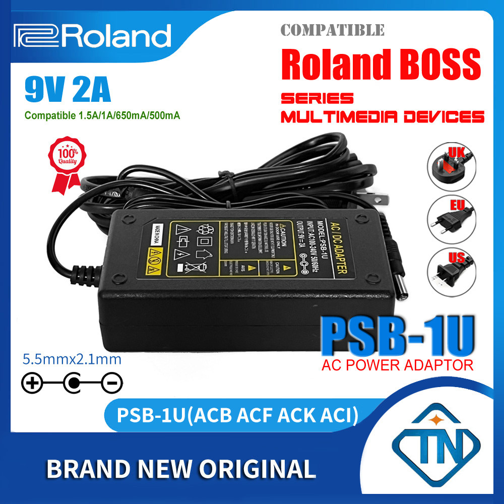 9V 2A อะแดปเตอร์ AC/DC PSB-1U ACF ACI สําหรับ Roland XPS-10 XPS-30 Lucina Synthesizer AX-09 KEYTAR ค