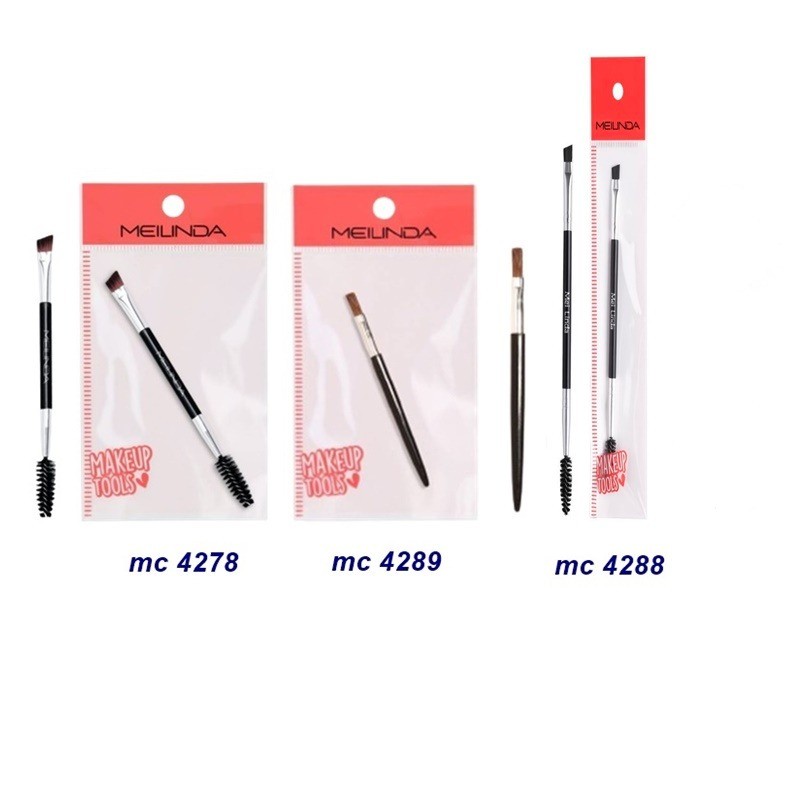 Meilinda Makeup Tool Basic Duo Brow Brush แปรงคิ้ว เขียนคิ้ว ปัดคิ้ว/Lip Brush แปรงพู่กันทาปาก(1ชิ้น)