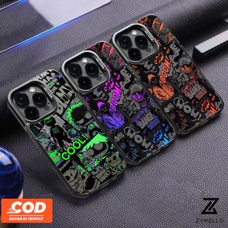 สําหรับ OPPO Reno16F 16Pro 15F 15ProMax 14F 14Pro 13F 13Pro 12F 12Pro 11F 11Pro 10Pro 8T 8Z 7Z 6Z การ์ตูน Graffiti Cool แฟชั่นกันกระแทก TPU โทรศัพท์ Cas