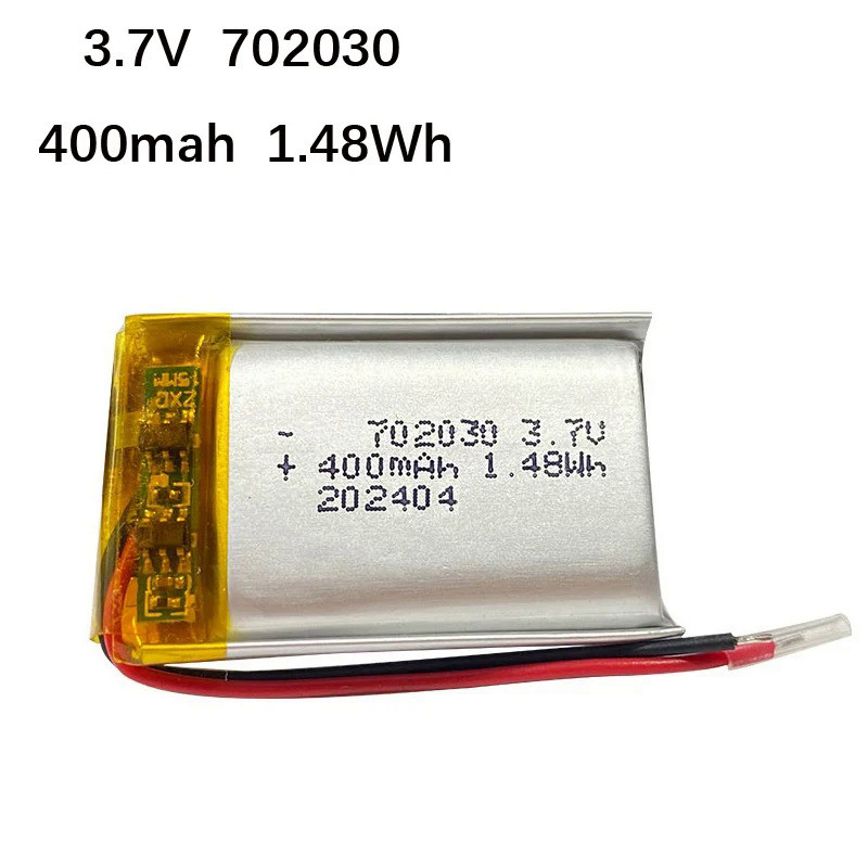 3.7V 702030 400mAh Lithium Polymer Rechargeable Battery for Remote control drone Beauty instrument M