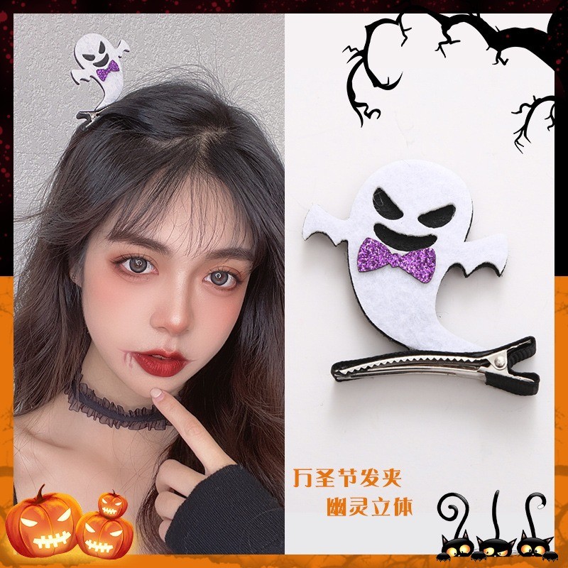 ที่คาดผมใยแมงมุม กิ๊บติดผมหมวกแม่มด สำหรับวันฮาโลวีน สำหรับเด็กผู้หญิง - รูปที่ 4
