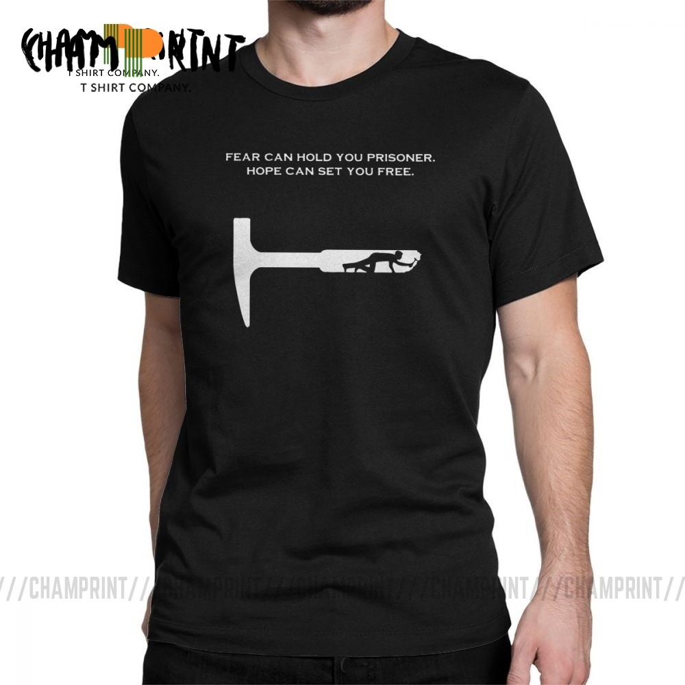 Casual Shawshank Redemption Prison Break เสื้อยืดสําหรับชาย คอผ้าฝ้ายTEE แขนสั้น Plus Size