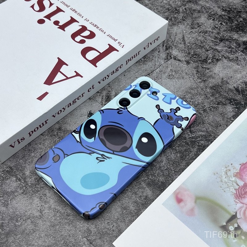 เคสโทรศัพท์ Samsung Happy Styzy สีน้ำเงินเข้ากันได้กับ A12/M12 A55 S23 A11เคสโทรศัพท์ A54 5G A11 A13 4G A04 S24 ultra เคสแข็งป้องกัน a534g/5G S23 PLUS เคส7rjp