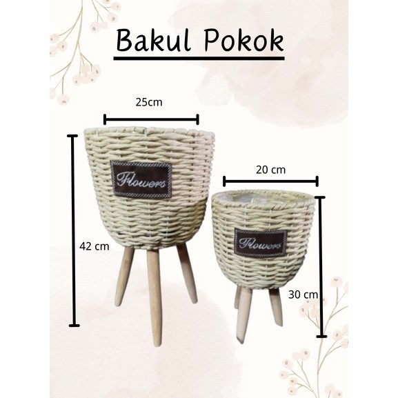 RATTAN BASKET / TREE BASKET / FOOT BASKET / RATTAN BASKET / ตะกร้าดอกไม้ / ตะกร้าเก็บของ