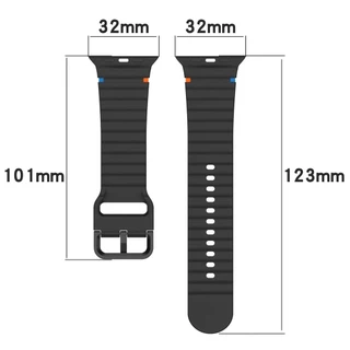 Breathable สร้อยข้อมือ Band กีฬาซิลิโคนสําหรับ Apple watch 46/40/41/45 มม.44 มม.38 มม.49 มม.Iwatch Series 9 8 7 6 5 3 SE Ultra 2
