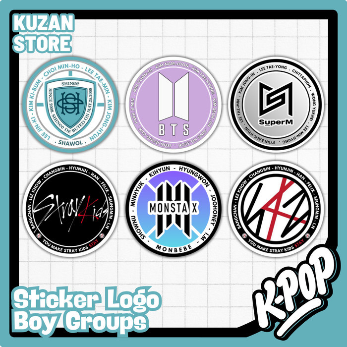 สติ๊กเกอร์โลโก้ NCT KPOP Boy Groups / สติ๊กเกอร์โลโก้ KPOP (SHINEE, BTS, SUPERM, STRAY KIDS, MONSTA 127, WAYV, TREASURE, ENHYPEN, EXO, SEVENTEEN, TXT, ASTRO)