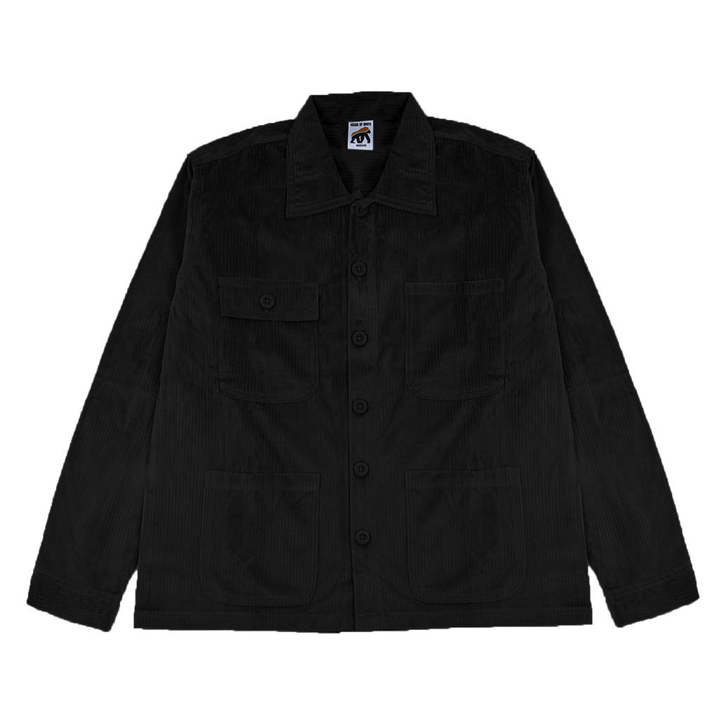 House of Smith Jacket Men - Forge Cord Jacket สีดํา - Trucker Jacket
