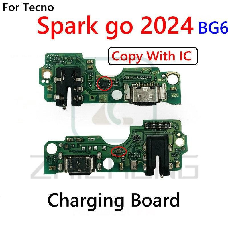 Fast charge บอร์ดชาร์จสําหรับ Tecno Spark Go 2024 BG6 บอร์ดพอร์ตชาร์จ USB