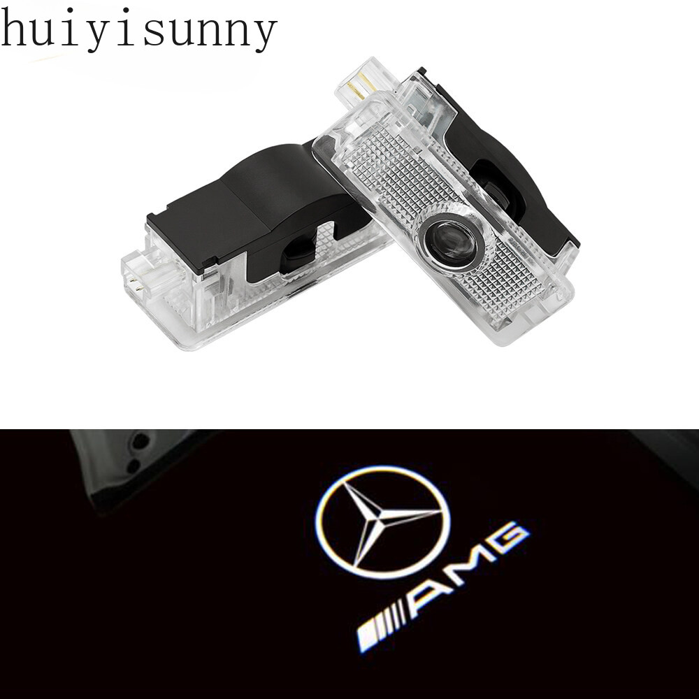 Hys 2 ชิ้น LED รถประตูยินดีต้อนรับโลโก้ Shadow โปรเจคเตอร์โคมไฟสําหรับ Mercedes Benz C218 A207 C117 CLA180 CLA200 CLA220 CLA250 CLA45 CLS300 CLS350 CLS500 CLS63