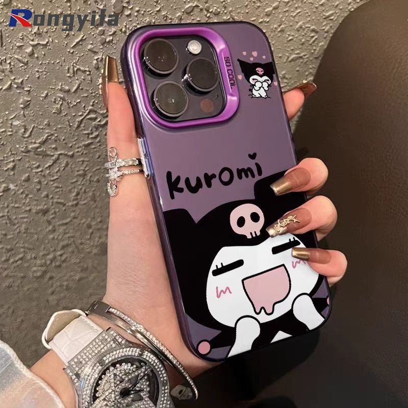 Kuromi การ์ตูนสําหรับ Realme 13 Pro 12 11 Pro Plus 12X 11X 10 9 8 Pro 5G 9i 8i 5 5s 5i 6i Q5 หมายเหตุ 50 V23 GT5 GT Neo5 5G 4G น่ารักเคสโทรศัพท์คู่ตลกกันกระแทก