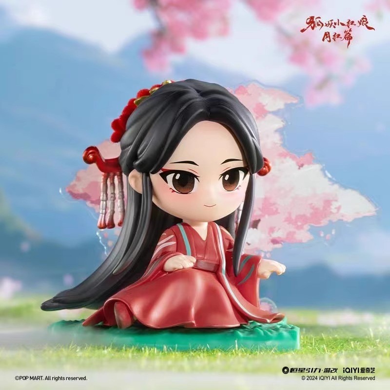 [secret] Popmart POPMART Fox Demon Little Matchmaker Moon Red Series Figure-Made Mystery Box ของแท้อินเทรนด์เล่นอะนิเมะตกแต่งตุ๊กตาน่ารักของขวัญ