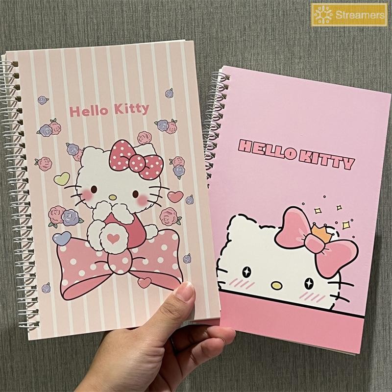 {Streamers} น่ารัก Sanrio Hello Kitty A5 Coil โน้ตบุ๊คหนังสือออกกําลังกาย Notepad ไดอารี่เครื่องเขียนนักเรียนอุปกรณ์การเรียน Back To School เด็กของขวัญใหม่