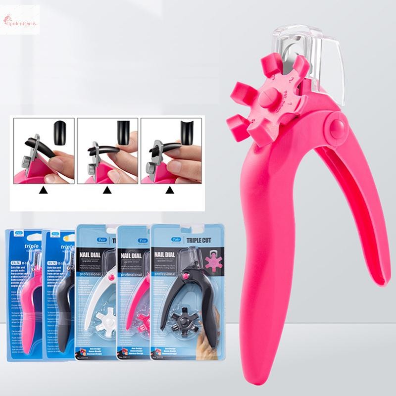 Cod Nail Art French Nail Edge Clipper Cutter เจลอะคริลิก เคล็ดลับปลอม เครื่องมือแต่งเล็บ ใหม่