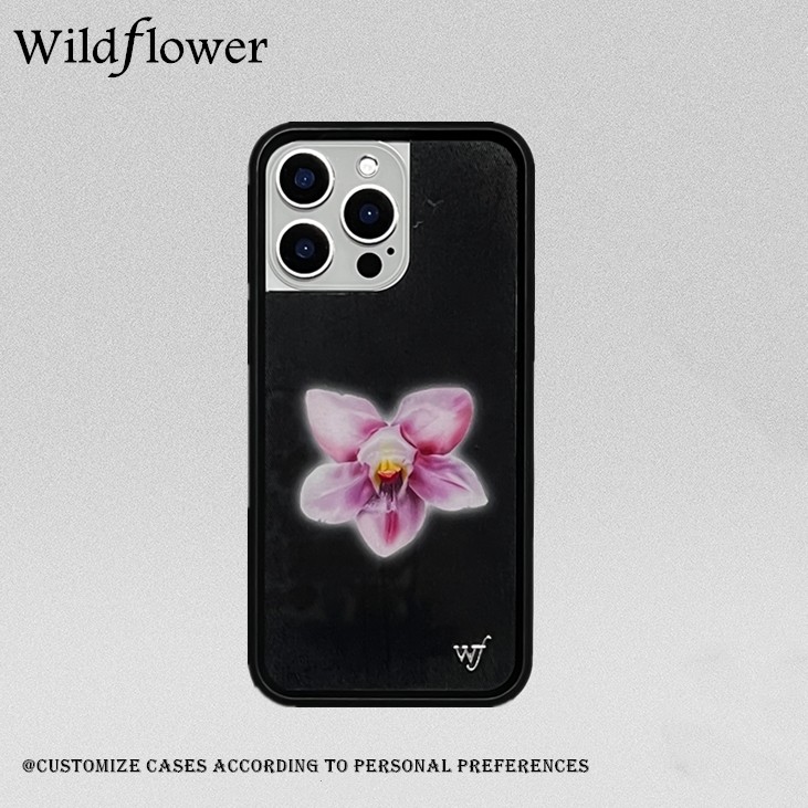 Orchid Wildflower Case For iPhone 16 12 13 14 15 Pro Plus Max Hard Cloth WF Phone Casing Anti Fall Protective Cover Back Cover