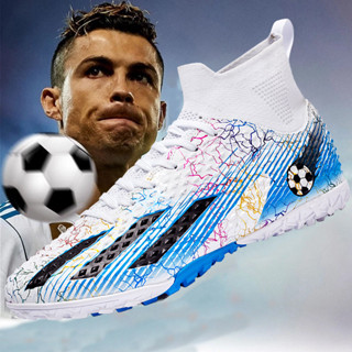 【  ⚡ ส่งจากไทย ⚡ 】   ⚽  รองเท้าฟุตบอลในร่มยาวแหลมสั้นรองเท้า…