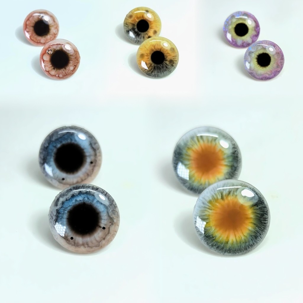 Blythe ตุ๊กตาตาแกะสลักเลียนแบบทำด้วยมือ DIY ตาที่กำหนดเอง