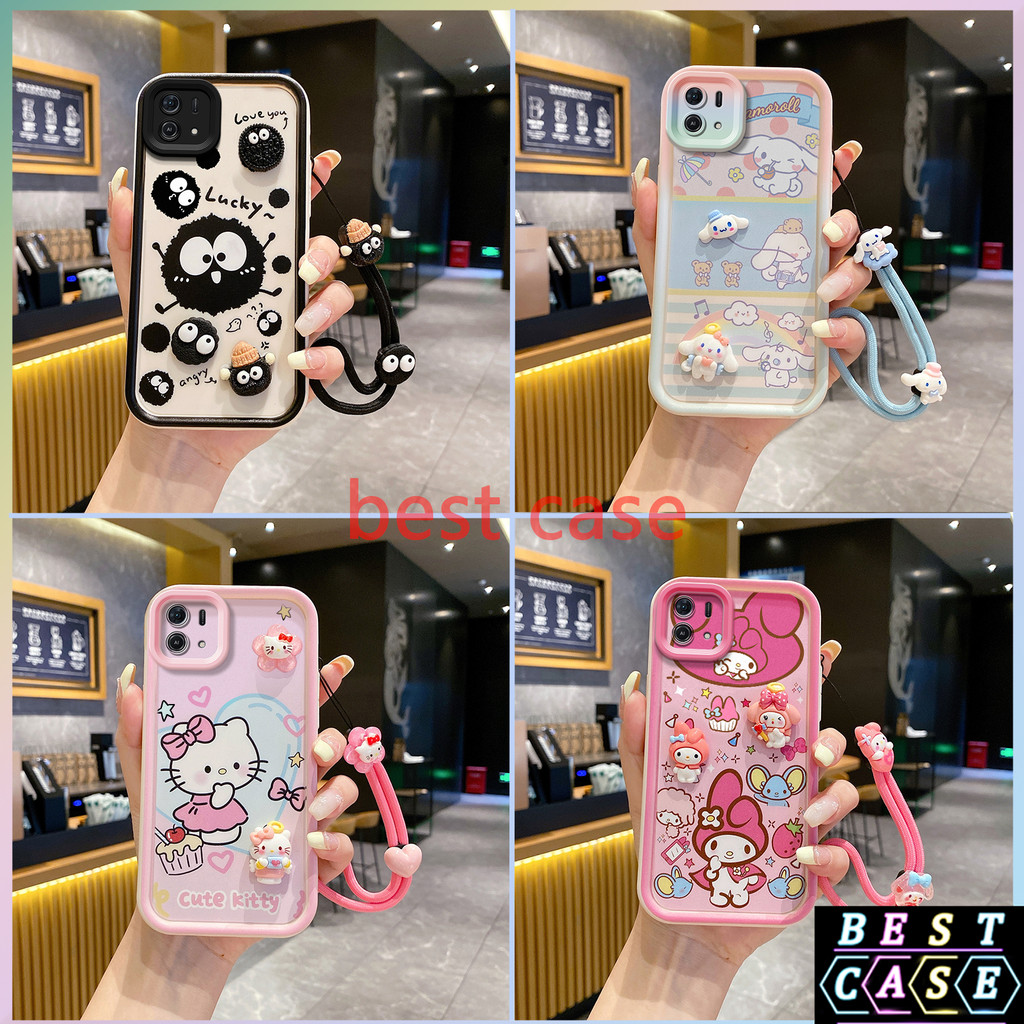 เคส OPPO A16k เคส OPPO A16e เคส Cinnamoroll และ ‌Hello Kitty ลายการ์ตูนสามมิติรูปตุ๊กตาเคสโทรศัพท์นุ่มน่ารัก XX-TYGZ