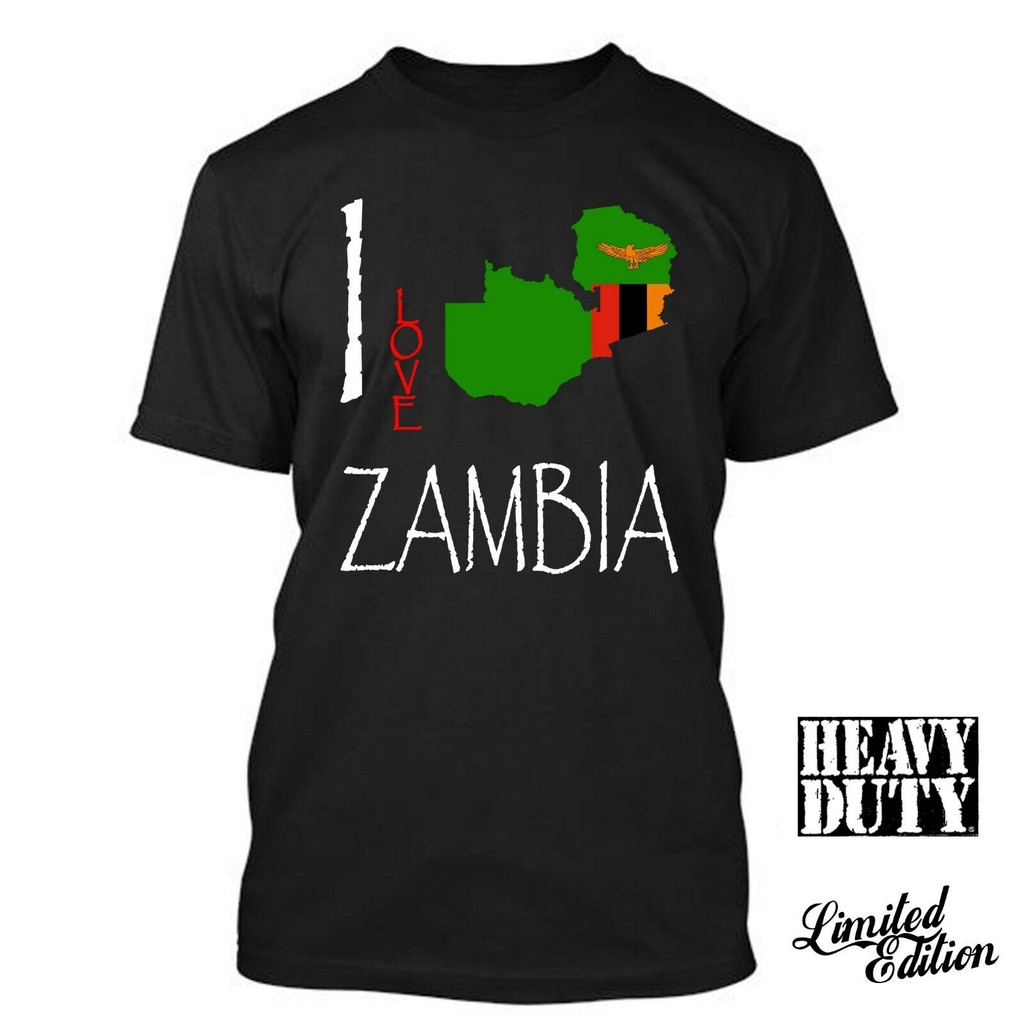 เสื้อยืด I Love Zambia Cool Novelty