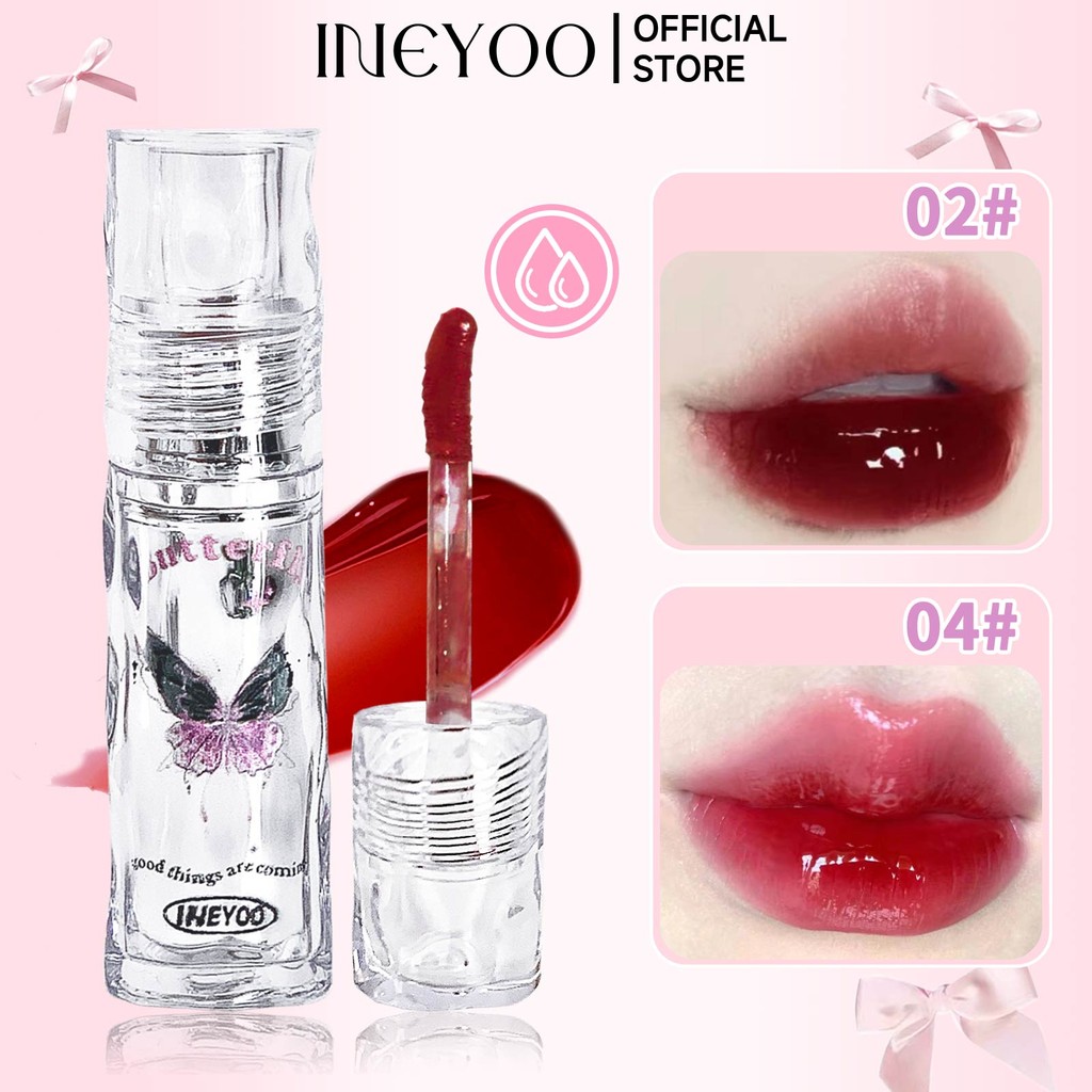 Ineyoo Mirror Water Gloss Glass Lip Gloss Moisturizing Long-Lasting Enhance Complexion Lip Gloss