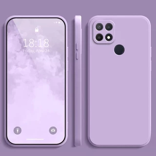 เคส OPPO A15 A15S สีทึบ OPPO A15S A15 เคสป้องกันซิลิโคนป้องกันการตกสีธรรมดาเรียบง่าย YT