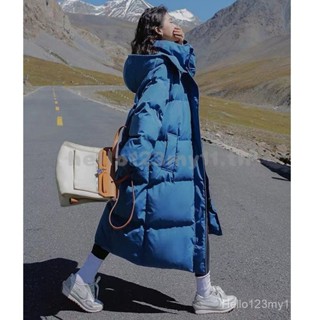 เบาะลงแจ็คเก็ตของผู้หญิงสไตล์เกาหลีหลวมกระชับยาวด้านล่างเข่า…