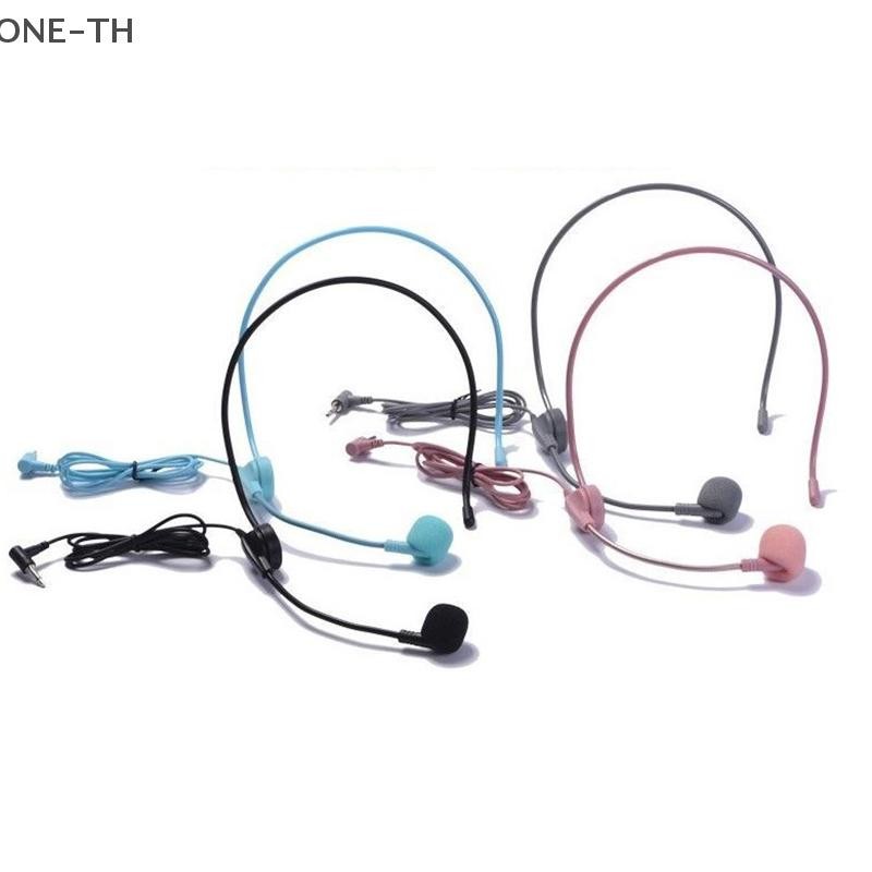ONE-TH 1PC แบบมีสาย 3.5 มม.ปลั๊กท่องเที่ยวการบรรยายคําพูดชุดหูฟัง Mic สําหรับการสอน Meep แบบพกพา - ติดตั้งชุดหูฟังไมโครโฟนใหม่