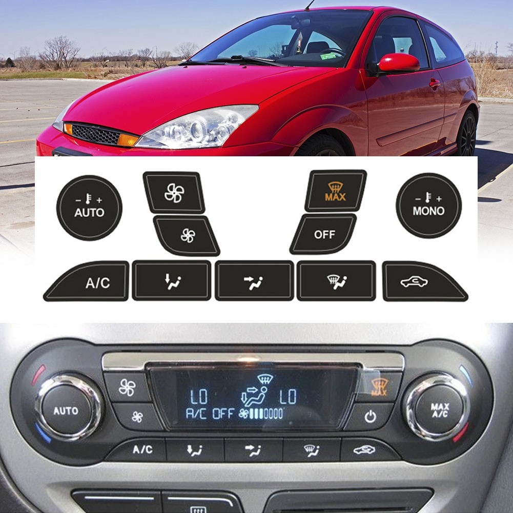 [LSAR] สติ๊กเกอร์ซ่อมปุ่มควบคุมเครื่องปรับอากาศรถยนต์สําหรับ Ford Focus 1999-2005