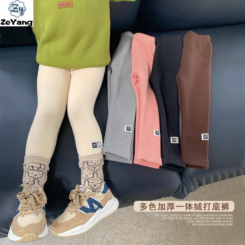 [ซี่] 70-130 พร้อมสต็อกเด็กขนแกะ-ขนแกะ กางเกงลําลองหนาเลกกิ้งฤดูใบไม้ร่วงฤดูหนาวเด็กทารกแฟชั่นกางเกงอบอุ่นทุกการแข่งขันแฟชั่นกางเกงขายาวกา
