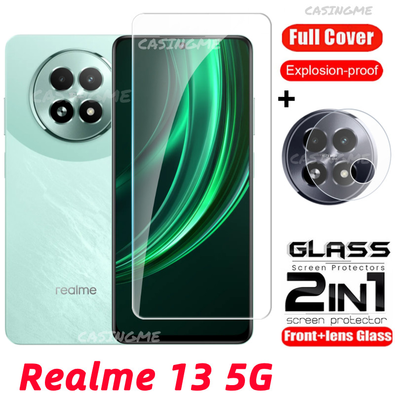Realme 13 5G 2024 กระจกนิรภัย Flim สําหรับ Realme 13x 5G Realme13 13Realme 13 + Realme13x 13 + x 5G 4G 2024 ด้านหลังกล้องเลนส์ฟิล์มด้านหน้าด้านหลังกระจกป้องกันหน้าจอ