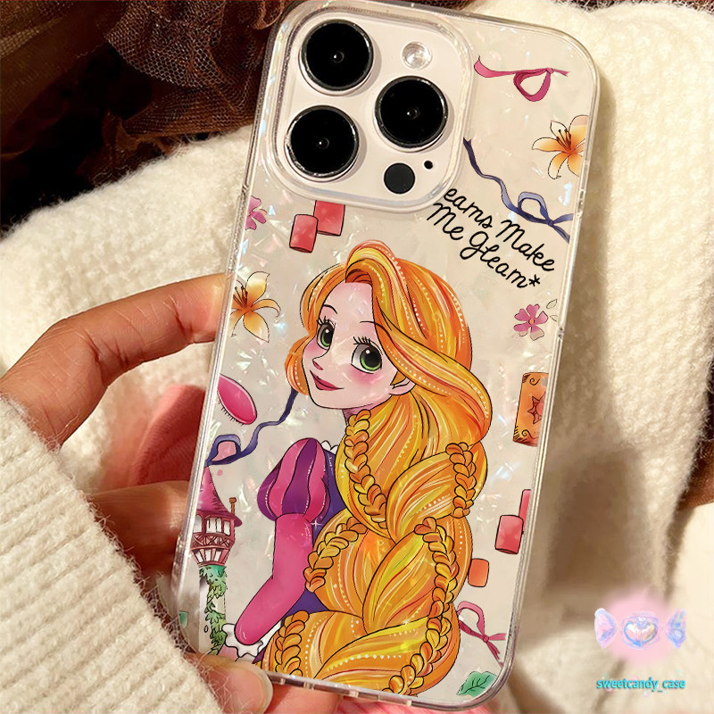 เคสแข็งคุณภาพเงางาม เคสไอโฟน11 for iphone13 14 12 15 11 Pro Max 7Plus 8Plus SE XS Max X XR เคสไอโฟน13 เจ้าหญิงน่ารัก